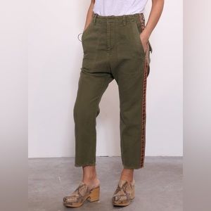 Nili Lotan Luna Pants Side Tape Trim Multi Stripe